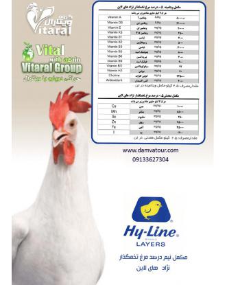 مکمل نیم درصد مرغ تخمگذار نژاد لاین